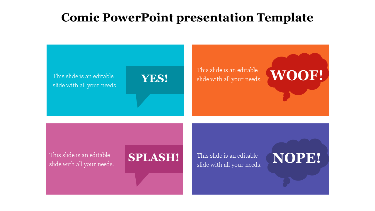 Free - Attractive Comic PowerPoint Presentation Template.